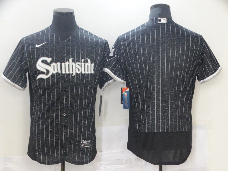 Men Chicago White Sox Blank Black City Edition Nike Elite 2021 MLB Jersey